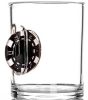 Lucky Chip Rocks Glass - Black Poker Chip
